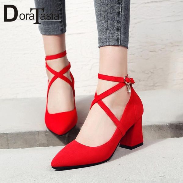 dress shoes doratasia big size 33-43 brand ladies fashion chunky high heels pumps pointed toe buckle women daily office woman, Black
dress shoes doratasia big size 33-43 brand ladies fashion chunky high heels pumps pointed toe buckle women daily office woman, Black