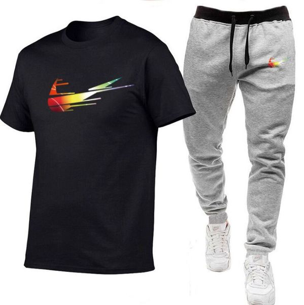 2021 men's sets t shirts+pants two pieces casual tracksuit men/women suit printed +pants gyms fitness trousers, Gray
2021 men's sets t shirts+pants two pieces casual tracksuit men/women suit printed +pants gyms fitness trousers, Gray