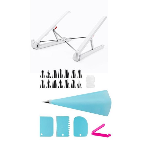 1x x1 easy foldable 11-15.6 inch lapholder & 20 pcs cake baking decorating kit set piping tips nozzles tool
1x x1 easy foldable 11-15.6 inch lapholder & 20 pcs cake baking decorating kit set piping tips nozzles tool