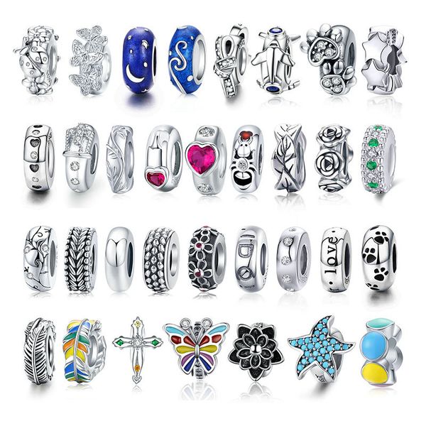 bamoer silver 925 jewelry sers charm fit european luxury bracelet for women charms with silicone beads bsc112 q0531, Black
bamoer silver 925 jewelry sers charm fit european luxury bracelet for women charms with silicone beads bsc112 q0531, Black