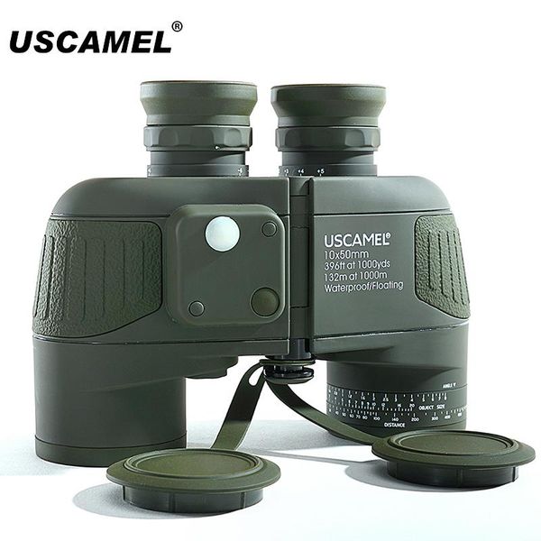 telescope & binoculars uscamel 10x50 optics military binocular zoom rangefinder waterproof shockproof spotting scope with compass for campin