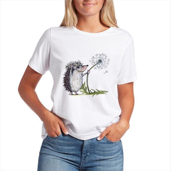 summer hedgehog cartoon print harajuku women t shirts graphic white short sleeve
summer hedgehog cartoon print harajuku women t shirts graphic white short sleeve