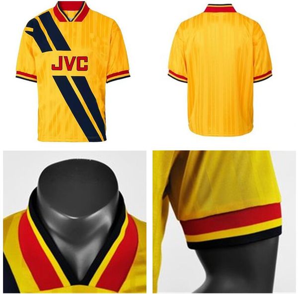 1993/1994 retro soccer jerseys g u n n e r s away yellow soccer shirt vintage collection short sleeve men football uniforms customized, Black;yellow
1993/1994 retro soccer jerseys g u n n e r s away yellow soccer shirt vintage collection short sleeve men football uniforms customized, Black;yellow