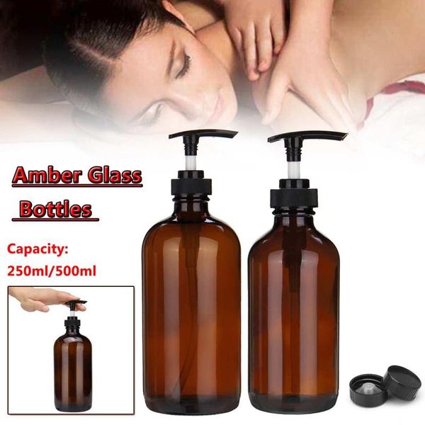 250/500ml liquid soap dispensers with pump for essential oils homemade lotions round amber glass bottles
250/500ml liquid soap dispensers with pump for essential oils homemade lotions round amber glass bottles