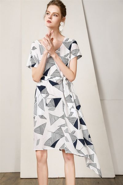 2021 new midi women short sleeve geomatric print boho beach sashes a line summer casual sun for party zity, Black;gray
2021 new midi women short sleeve geomatric print boho beach sashes a line summer casual sun for party zity, Black;gray