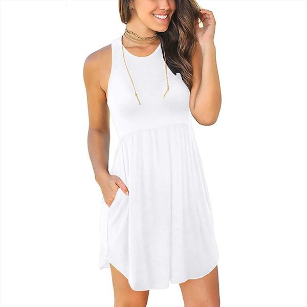 fashion casual comfy solid womens dress color u neck pocketed short sleeve robe femme, Black;gray
fashion casual comfy solid womens dress color u neck pocketed short sleeve robe femme, Black;gray