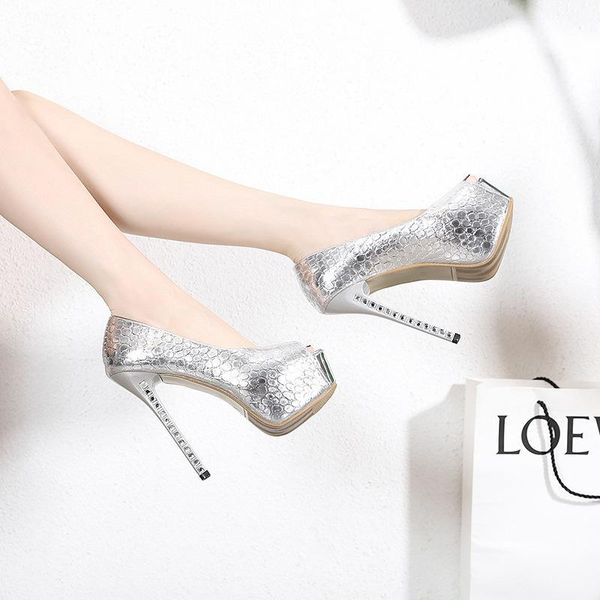 dress shoes 2021 super high heel waterproof platform shallow single women's diamond thin temperament night show, Black
dress shoes 2021 super high heel waterproof platform shallow single women's diamond thin temperament night show, Black
