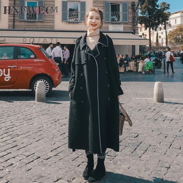 women's wool & blends black double-breasted winter autumn thick all-match elegant office lady style woolen coat with belt v651
women's wool & blends black double-breasted winter autumn thick all-match elegant office lady style woolen coat with belt v651