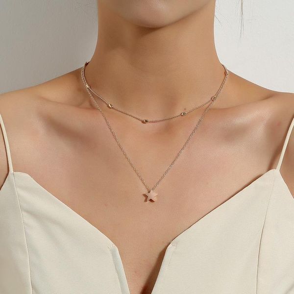 pendant necklaces bohemia double layer necklace for women simple star ladies round bead choker jewelry collar de mujer, Silver
pendant necklaces bohemia double layer necklace for women simple star ladies round bead choker jewelry collar de mujer, Silver
