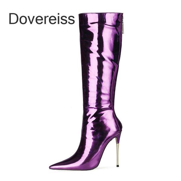 boots dovereiss fashion female winter white blue elegant pointed toe stilettos heels knee high big size 44 45 46 47, Black
boots dovereiss fashion female winter white blue elegant pointed toe stilettos heels knee high big size 44 45 46 47, Black