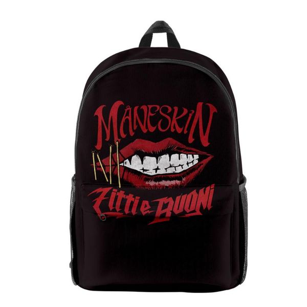 backpack maneskin zitti e buoni men women fabric oxford school bag simple high capacity teenager girls child travel
backpack maneskin zitti e buoni men women fabric oxford school bag simple high capacity teenager girls child travel