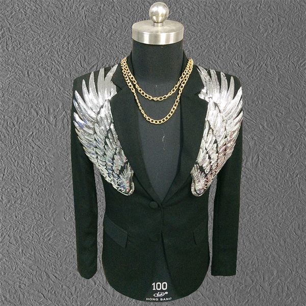 black sequins blazer jacket fashion prom wedding dress for singer dancer nightclub performance show super star groom coat, Black;red
black sequins blazer jacket fashion prom wedding dress for singer dancer nightclub performance show super star groom coat, Black;red