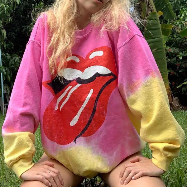 2021 new rosa tie dye cartoon language casual sweatshirt feminine pullovers droplet shoulder long trendy autumn clothes kx7d, Black
2021 new rosa tie dye cartoon language casual sweatshirt feminine pullovers droplet shoulder long trendy autumn clothes kx7d, Black