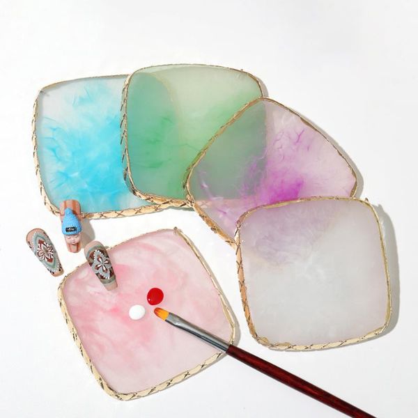 nail art kits 1pcs resin stone color palette squarenatural agate piece for mixing display manicure polish gel board
nail art kits 1pcs resin stone color palette squarenatural agate piece for mixing display manicure polish gel board
