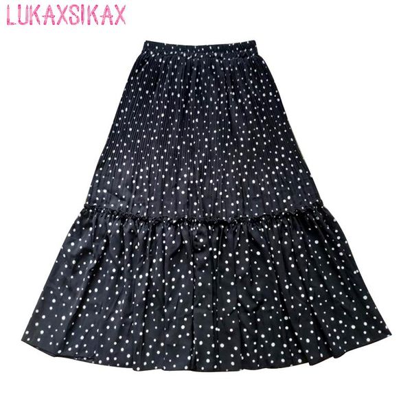 skirts lukaxsikax 2021 spring summer women skirt korean high waist dots elegant slim pleated long, Black
skirts lukaxsikax 2021 spring summer women skirt korean high waist dots elegant slim pleated long, Black