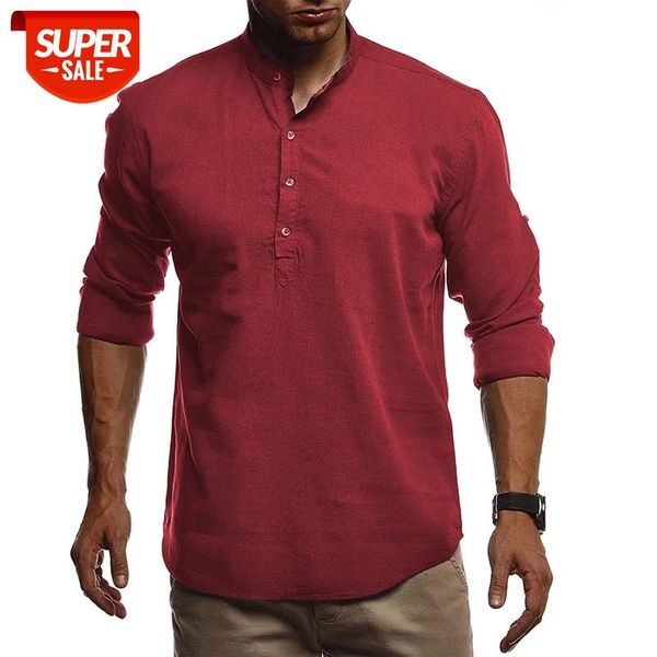 linen shirt long sleeve stand collar solid color men's shirt slim casual pullover mens clothing #nx84, White;black
linen shirt long sleeve stand collar solid color men's shirt slim casual pullover mens clothing #nx84, White;black