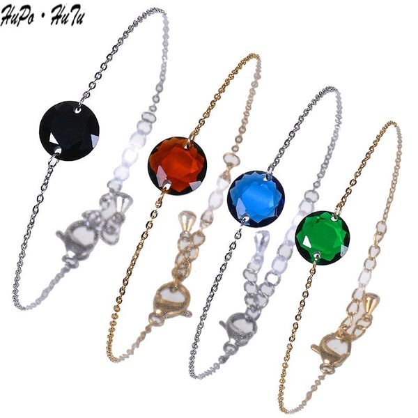 link, chain exquisite women's bracelet double-sided round cut cubic zircon oxide multi color simple thin, Black
link, chain exquisite women's bracelet double-sided round cut cubic zircon oxide multi color simple thin, Black