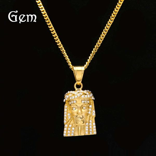 hip hop titanium steel diamond jesus pendant classic jesus face necklace, Silver
hip hop titanium steel diamond jesus pendant classic jesus face necklace, Silver