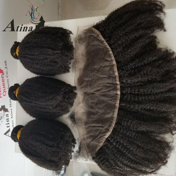 human hair bulks brazilian weave bundles with pre plucked frontal afro kinky curly 3 13x4 lace closure atina, Black
human hair bulks brazilian weave bundles with pre plucked frontal afro kinky curly 3 13x4 lace closure atina, Black