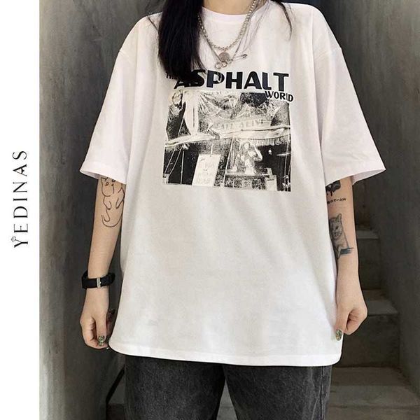 yedinas harajuku black t-shirts women streetwear gothic printed t shirt girls casual female summer oversized t-shirt korean 210527, White
yedinas harajuku black t-shirts women streetwear gothic printed t shirt girls casual female summer oversized t-shirt korean 210527, White