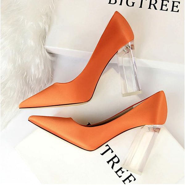 dress shoes 12 colors women transparent crystal heel pumps wedding silk high heels female office pointed toe party ladies, Black
dress shoes 12 colors women transparent crystal heel pumps wedding silk high heels female office pointed toe party ladies, Black