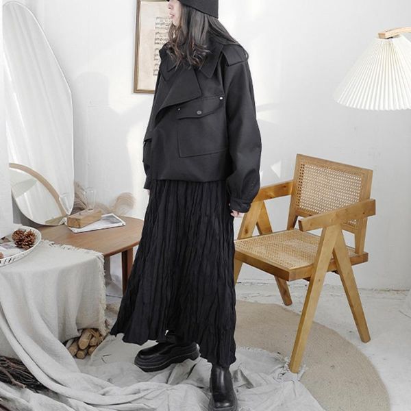 women's jackets fit big loose size pockets jacket notched collar long sleeve women coat fashion tide autumn winter 2021 1dd3922, Black;brown
women's jackets fit big loose size pockets jacket notched collar long sleeve women coat fashion tide autumn winter 2021 1dd3922, Black;brown