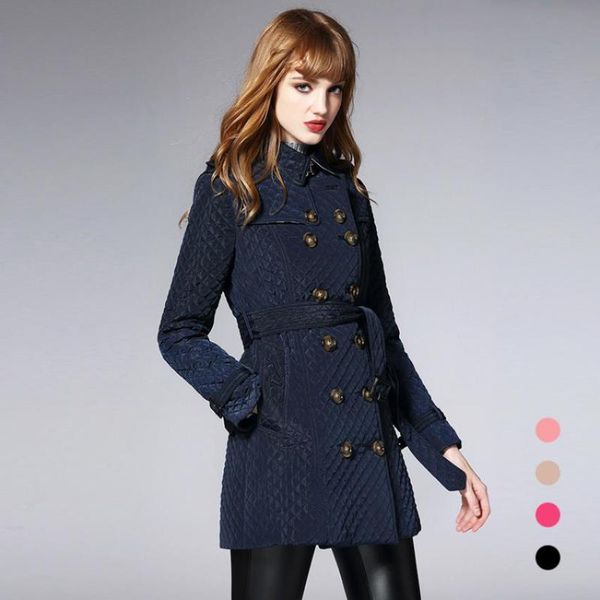women's trench coats england style plaid diamond lattice warm cotton fashion double breasted jacket winter coat with belt wq2180, Tan;black
women's trench coats england style plaid diamond lattice warm cotton fashion double breasted jacket winter coat with belt wq2180, Tan;black