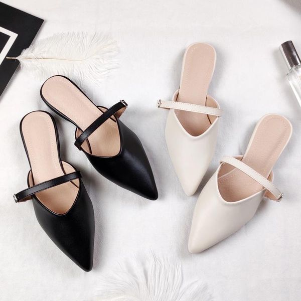 slippers designers spring and summer 2021 faux leather women's flats with pointed toe fashion trend, Black
slippers designers spring and summer 2021 faux leather women's flats with pointed toe fashion trend, Black