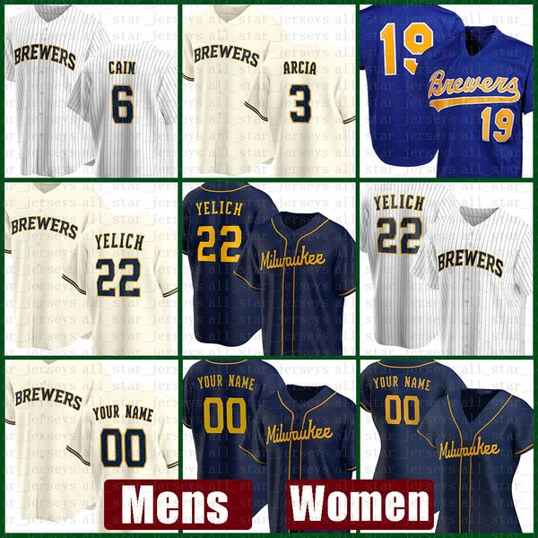 milwaukee mens brewers women baseball jersey 22 christian yelich custom 19 robin yount 6 lorenzo cain 8 ryan braun 71 josh hader, Blue;black
milwaukee mens brewers women baseball jersey 22 christian yelich custom 19 robin yount 6 lorenzo cain 8 ryan braun 71 josh hader, Blue;black
