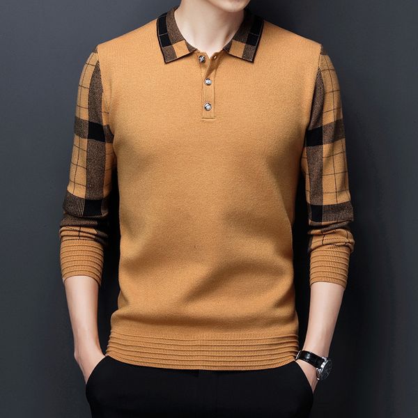 2021 autumn winter knitted sweater lapel casual splicing fake two sweaters youth men's et, Black
2021 autumn winter knitted sweater lapel casual splicing fake two sweaters youth men's et, Black
