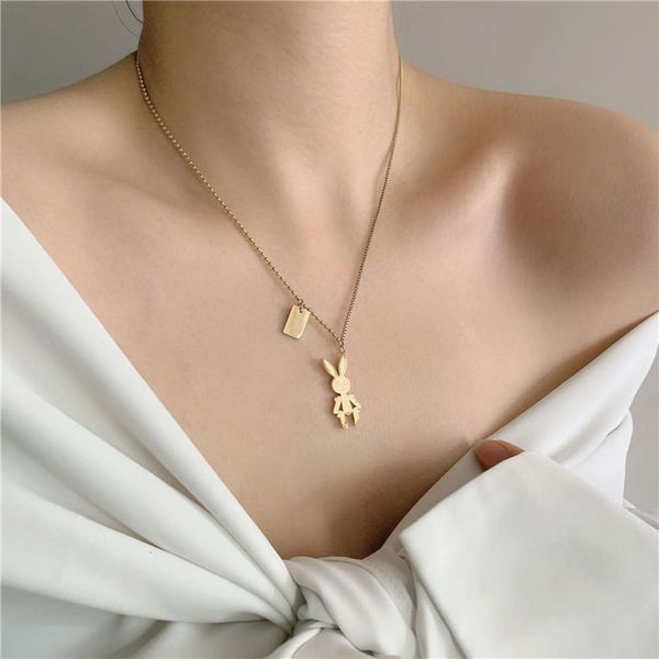 hbp korean new style simple stainless steel golden rabbit necklace women's net red cool fashion clavicle chain, Silver
hbp korean new style simple stainless steel golden rabbit necklace women's net red cool fashion clavicle chain, Silver