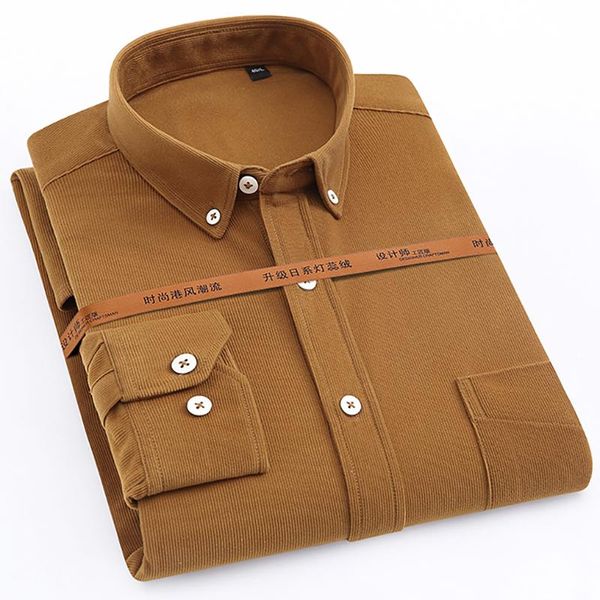 men's casual shirts button collar shirt warm leisure solid mens corduroy long sleeve well fit clothing for men brown 2021, White;black
men's casual shirts button collar shirt warm leisure solid mens corduroy long sleeve well fit clothing for men brown 2021, White;black