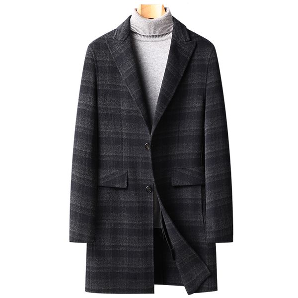 men's wool & blends new long double-sided ni coat can be removed to relax warm and comfortable black grey checked coats
men's wool & blends new long double-sided ni coat can be removed to relax warm and comfortable black grey checked coats