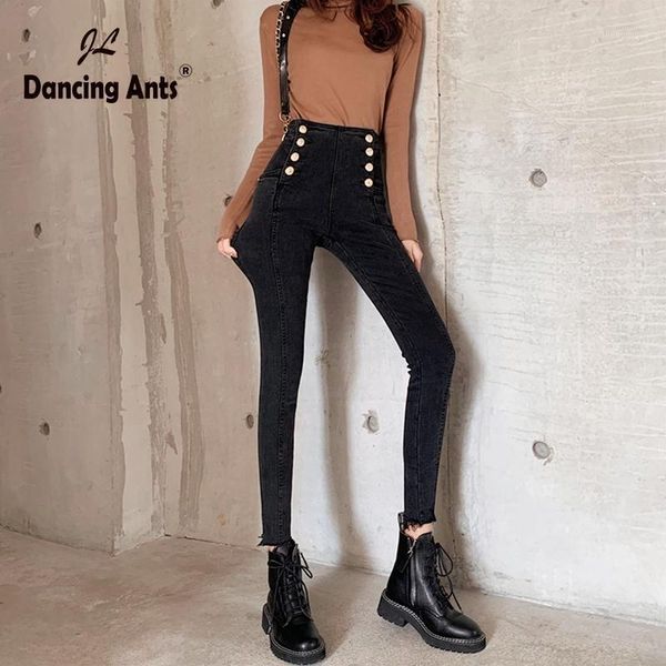 women's jeans woman pencil pants skinny elastic high waist 2021 spring korean office lady double breasted female denim trousers, Blue
women's jeans woman pencil pants skinny elastic high waist 2021 spring korean office lady double breasted female denim trousers, Blue