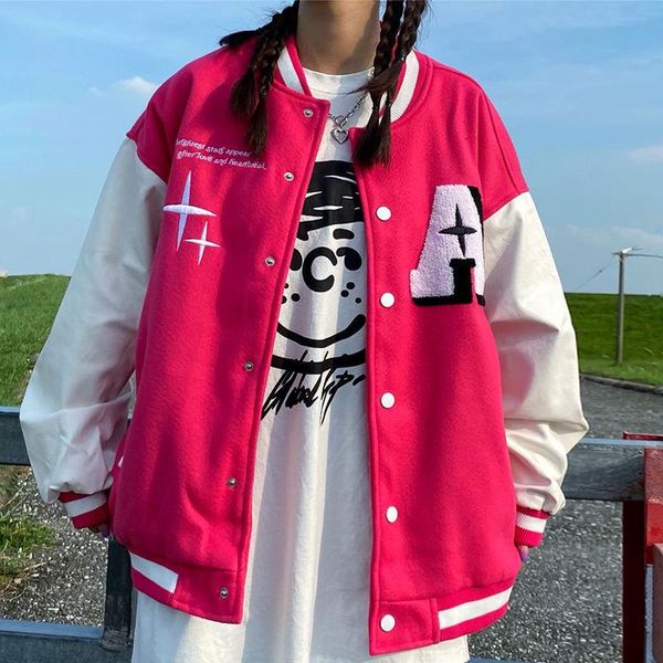 women's jackets 2021 american letter embroidered coats y2k street fashion trend baseball uniform couple oversized jacket top, Black;brown
women's jackets 2021 american letter embroidered coats y2k street fashion trend baseball uniform couple oversized jacket top, Black;brown