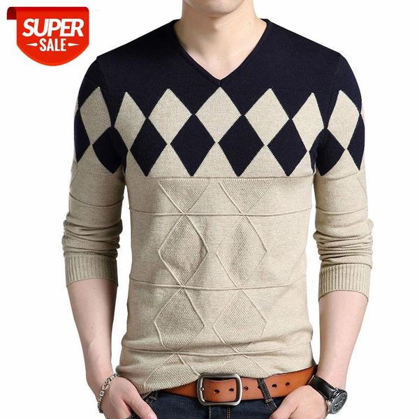new pullovers wool men sweater autumn winte slim fit casual pullovers men pattern v-neck fashion solid sweaters knitted #bd6k, White;black