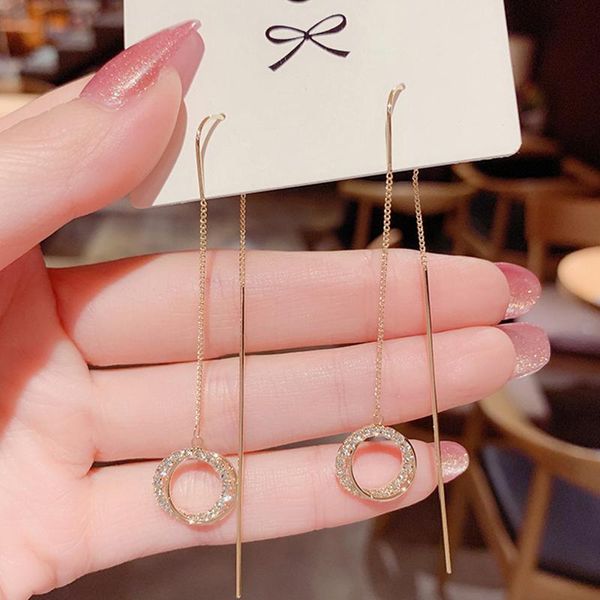 dangle & chandelier long thread tassel round pendant drop earrings for women gold metal korean earring wedding fashion jewelry, Silver
dangle & chandelier long thread tassel round pendant drop earrings for women gold metal korean earring wedding fashion jewelry, Silver