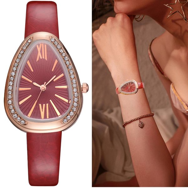 watches women red leather strap ladies sport watch snake rhinestone creative dial triangle fashion luxury dress quartz watch, Slivery;black
watches women red leather strap ladies sport watch snake rhinestone creative dial triangle fashion luxury dress quartz watch, Slivery;black