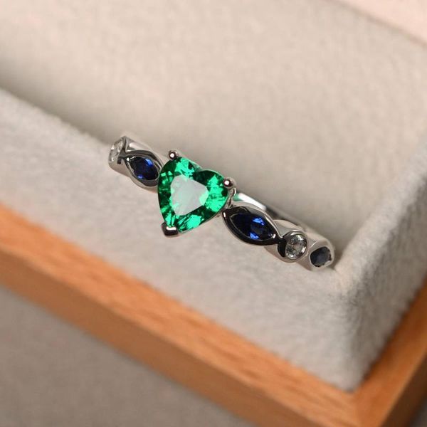 cluster rings heart shaped emerald gemstone ring ladies elegant simple slim s925 sterling silver jewelry original design, Golden;silver
cluster rings heart shaped emerald gemstone ring ladies elegant simple slim s925 sterling silver jewelry original design, Golden;silver