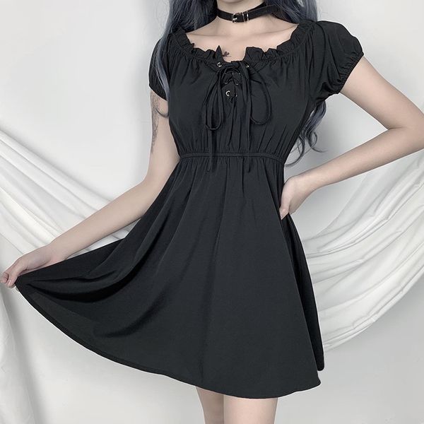 off the shoulder black dress bandage stretchy waist pleated short sleeve summer gothic retro elegant dresses fashion, Black;gray
off the shoulder black dress bandage stretchy waist pleated short sleeve summer gothic retro elegant dresses fashion, Black;gray