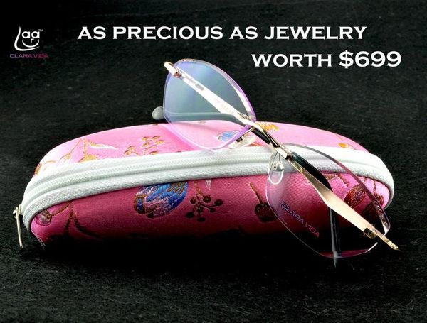 sunglasses clara vida 2021 precious women lady's purple lenses rimless frameless diamond reading glasses +1 +1.5 +2 +2.5 +3 +3.5 +4, White;black
sunglasses clara vida 2021 precious women lady's purple lenses rimless frameless diamond reading glasses +1 +1.5 +2 +2.5 +3 +3.5 +4, White;black