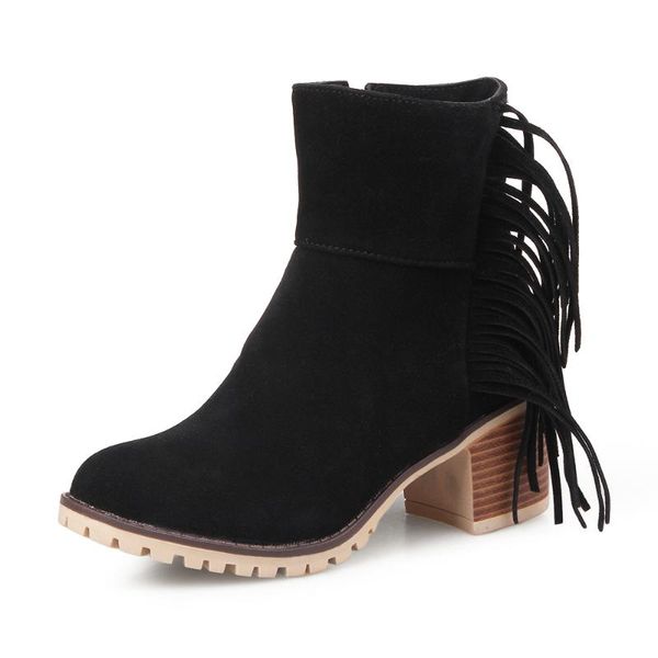 boots mkkhou fashion short women 2021 tassel thick heel plus velvet snow warm medium large size 35-43, Black
boots mkkhou fashion short women 2021 tassel thick heel plus velvet snow warm medium large size 35-43, Black
