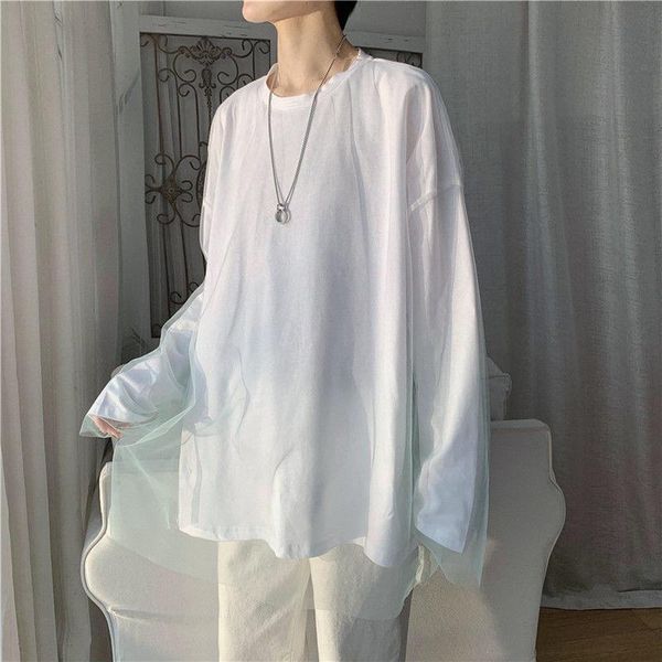 men's t-shirts hybskr double layer mesh t-shirt long sleeve oversize for male fashion casual tshirt harajuku design clothing, White;black
men's t-shirts hybskr double layer mesh t-shirt long sleeve oversize for male fashion casual tshirt harajuku design clothing, White;black