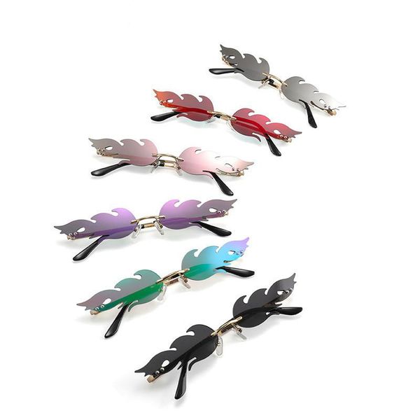 2021 new fashion fire flame sunglasses women men brand design rimless wave eyewear luxury trending narrow sun glasses streetwear, White;black
2021 new fashion fire flame sunglasses women men brand design rimless wave eyewear luxury trending narrow sun glasses streetwear, White;black