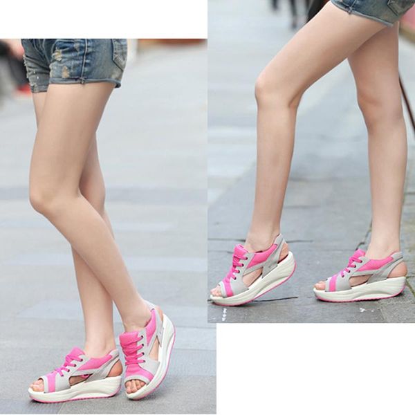 women's sandals trendy casual mesh breathable open toes lace up shoes lady wedges platform flats 2021 summer sandalias de mujer, Black
women's sandals trendy casual mesh breathable open toes lace up shoes lady wedges platform flats 2021 summer sandalias de mujer, Black