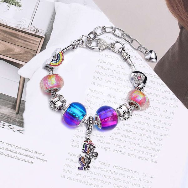 strands selling rainbow colorful crystal unicorn bracelet diy handmade jewelry girl snake bone, Black
strands selling rainbow colorful crystal unicorn bracelet diy handmade jewelry girl snake bone, Black
