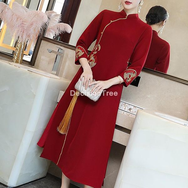 ethnic clothing 2021 lady party dress oriental women's flower embroidery cheongsam chinese style qipao wedding gowns traditional, Red
ethnic clothing 2021 lady party dress oriental women's flower embroidery cheongsam chinese style qipao wedding gowns traditional, Red