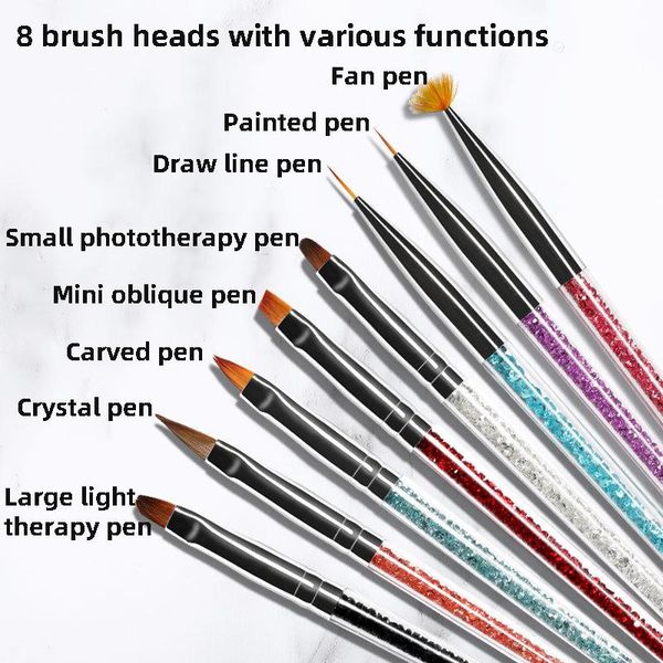 nail brushes 8 versatile art pen drawing brush flower set professiona equipment wire engraving tool, Yellow
nail brushes 8 versatile art pen drawing brush flower set professiona equipment wire engraving tool, Yellow