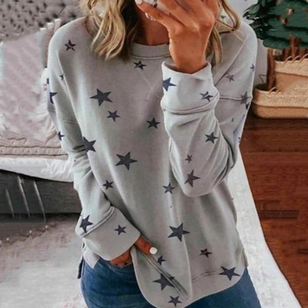women's t-shirt ea fashion spring womens print star o-neck ladies clothing long sleeves casual soft cozy female plus size tees, White
women's t-shirt ea fashion spring womens print star o-neck ladies clothing long sleeves casual soft cozy female plus size tees, White