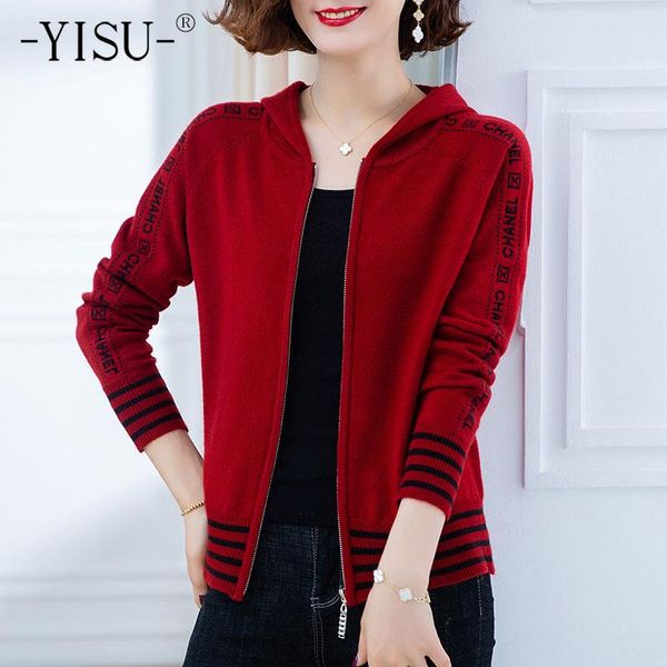 women's knits & tees yisu spring casual women sweater cardigan solid color hooded collar long sleeve female knitted, White
women's knits & tees yisu spring casual women sweater cardigan solid color hooded collar long sleeve female knitted, White
